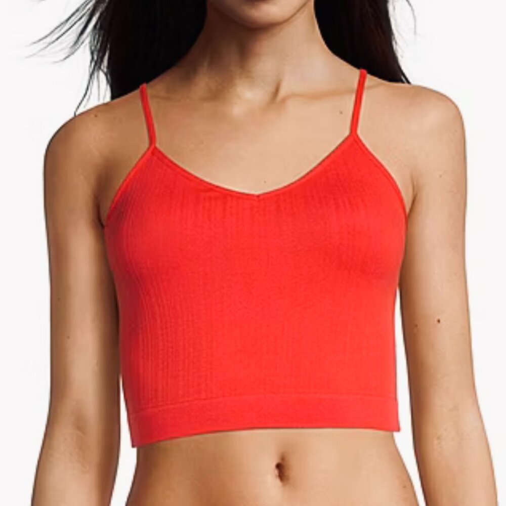 NEW! Arizona Seamless Brami Junior Medium $28 Molten Lava Crop Tank Top Bra